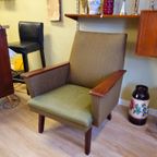 Vintage Loungeset Bank & 2 Fauteuils Fauteuil Bankstel Stoel Groen Meubelset Meubels thumbnail 11