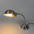 Aluminium Vintage Bureaulamp Met Buigstang, Jaren 50 thumbnail 3