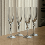 Set Of 4 Vintage Elegant Flutes thumbnail 2