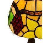 Tiffany Style Table Lamp - Stained Glass Shade And Decorative Base - Ca. 1980’S (No Cracks) thumbnail 4