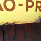 Antiek Emaille Gebold Bord Van Goldina-Chocolade Uit 1915. thumbnail 2