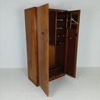 Prachtige Engelse Art Deco Burrnut-Garderobe thumbnail 22