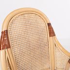 Set Of 2 Vintage 1970’s Rattan-bamboo Indoor/outdoor Chairs With Table thumbnail 11