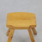 Vintage Low Stool In Wood, 1960S thumbnail 6