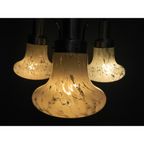 Vintage Hanglamp Met 3 Gewolkte Glazen Kappen thumbnail 6