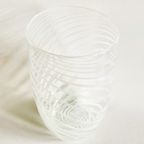 Vintage Glazen Vaas Murano 1950’s Swirl Wit thumbnail 2