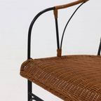 Decorative Wrought Iron And Rattan Side Chair 1970S thumbnail 7