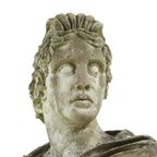 Prachtige Verweerde Apollo Buste Tuinbeeld Gegoten Steen 65cm thumbnail 11