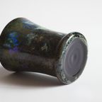 Vintage Iridised Blue Cobalt Glass Vase thumbnail 7