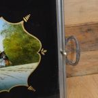 Ouderwets Dienblad Met Geschilderd Glas thumbnail 8