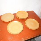 Vintage Grès Stoneware Dinner Plates * Set Of 6 * Minimal Mid-Century Tableware thumbnail 5