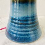 Vintage Tafellamp Blauw Keramiek Upcycled thumbnail 5