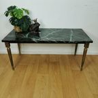 Vintage Hollywood Regency Salontafel Met Marmer Blad 401 thumbnail 2