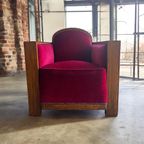 Vintage Art Deco Eenzit / Fauteuil / Clubzetel thumbnail 3
