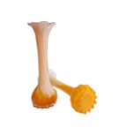 Soliflore Één Bloemsvaas In Opaline Glas Oranje/Wit, Italie Jaren '70 thumbnail 2