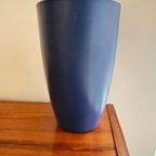 Vintage West Germany Blauwe Vaas Vaasje Blauw Keramiek thumbnail 6