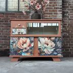 Kastje, Klein Dressoir, Vitrinekast, Commode, Gerestyled thumbnail 3