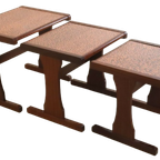 Vintage Set Nesting Tables Mimiset Tafeltjes 'birstall' thumbnail 4