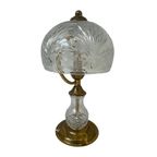 Vintage / Hollywood Regency - Crystal Glass Table Lamp With Brass Base - In Great Condition thumbnail 6