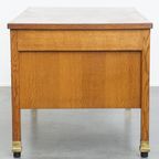 Uniek En Antiek Eikenhouten Art Deco Bureau Uit Begin 20e Eeuw In Amsterdamse School Stijl thumbnail 6
