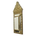 Antieke Kussenspiegel Repousse Spiegel Facet Frankrijk 19de Eeuw thumbnail 17