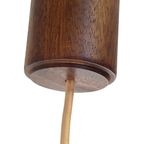 Ca. 1960’S Ceiling Fixture - Scandinavian Design - Teak Wood Multiplex Cilinder And Matching Ceil thumbnail 10