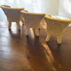 Decoratieve Lloyd Loom Rotan Look Miniatuur Stoeltjes Set Met 3 Stoeltjes thumbnail 5