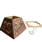 Antieke Lampenkap Hout Met Jute, Jaren '20 thumbnail 4