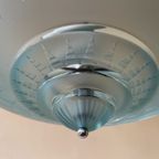 Lamp Hanglamp Schaallamp Blauw Art Deco 1930 Frans thumbnail 7