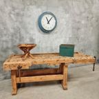 Antieke Werkbank Sidetable Keukeneiland Balie Beuken thumbnail 15