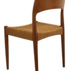 Set Van 4 Eetkamerstoelen Eetstoelen Arne Hovmand Olsen Deens Design Vintage Papercord thumbnail 9