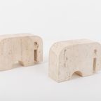 Vintage Travertine Elephant Sculptures By Enzo Mari For Fratelli Mannelli, 1970s thumbnail 6