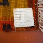 Vintage Polish Handwoven Kilim Textile With Dog Motif * Mid-Century Modern thumbnail 6