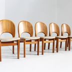 5 Vintage Deense Mid Century Eetkamer Stoelen Glostrup thumbnail 4
