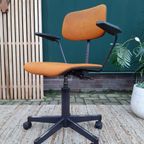 Vintage Bureaustoel Martin Stoll Retro Design Stoel Oker 70 thumbnail 6