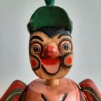 Grote Oude Zeldzame Houten Pinokkio Pop Italy thumbnail 3