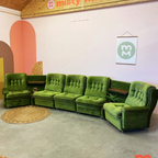 Super Gave Groen Fluwelen Vintage Elemenentenbank thumbnail 4