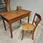 Antieke Tafel Bureau Met Stoel Landelijk thumbnail 5