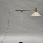 Vintage Staande Hengellamp Gepo Vloerlamp Wit Metaal Anvia thumbnail 3