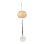 Gepo - Floor Lamp - Space Age - Mushroom Lamp - White Acrylic Shade And Chromed Base thumbnail 10