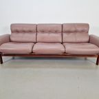 Vintage Coja Bank & Fauteuil Zweden '70 Leer Palissander thumbnail 4