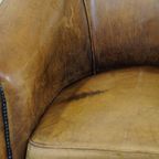 Set Van 2 Comfortabele Vintage Schapenleren Clubfauteuils Met Een Stoere Look thumbnail 15