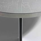 Brutalist Mid Century Chroom Geëtste Ronde Salontafel Door Lilienthal, 1960 thumbnail 4