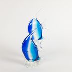 Murano Glas - Maanvissen - Xl Sculptuur - Glaskunst - 1990'S thumbnail 6