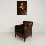 Prachtige Leren Clubfauteuil – Jaren 30 thumbnail 3