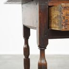 Zeer Mooie Eind 18e Eeuwse Engelse Sidetable thumbnail 12