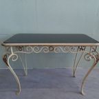 Vintage Jaren 50 Smeedijzeren Salontafel (Gardentable) thumbnail 6