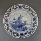 Vintage Delft - Blauw Handpainted Wandbord 30 / 22A thumbnail 8