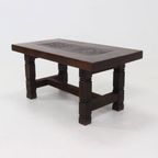 Artisan Handcarved Solid Tropical Wooden Dining Table 1920S thumbnail 2