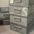 Vintage Philips Industriële Metalen Kisten, P/p/s thumbnail 13